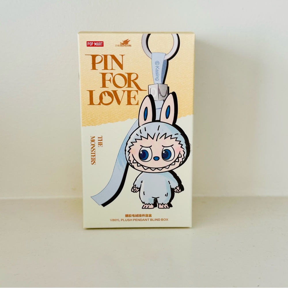 Pop Mart Pin for Love Series Vinyl Plush Blind Box Letter D the monsters labubu